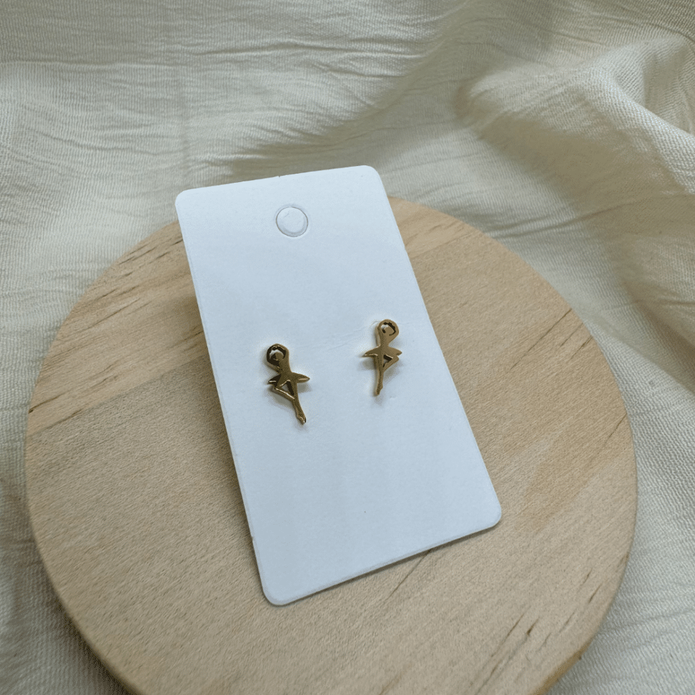 Ballerina Ohrstecker – Gold