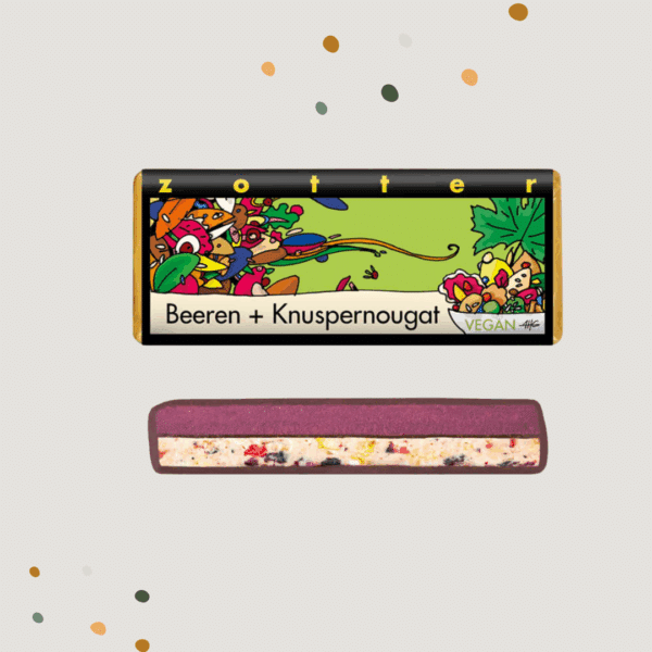 Zotter Schokolade Knusper + Beerennougat